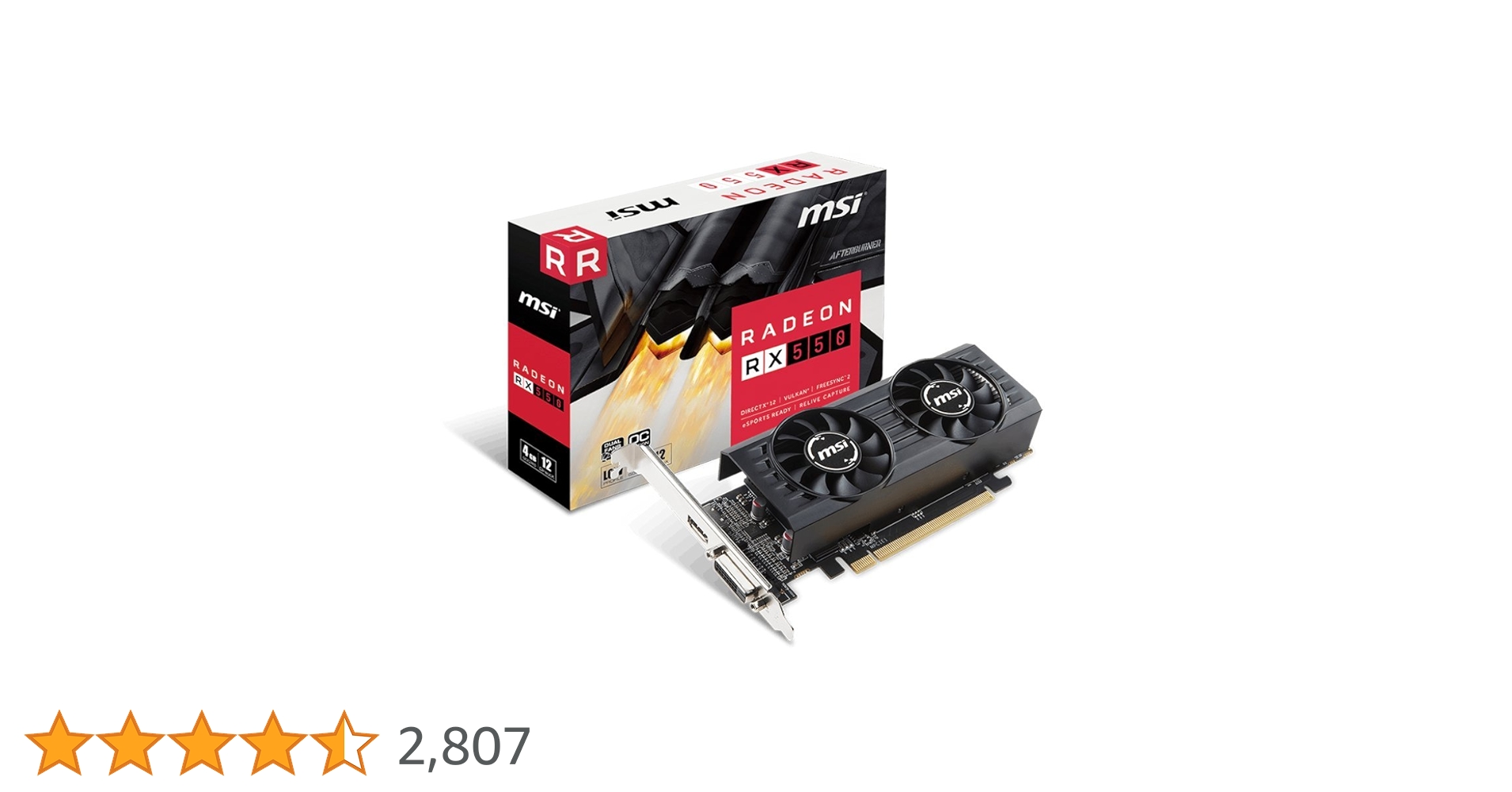 Amazon | MSI RX 550 4GT LP OCコンピューターグラフィック